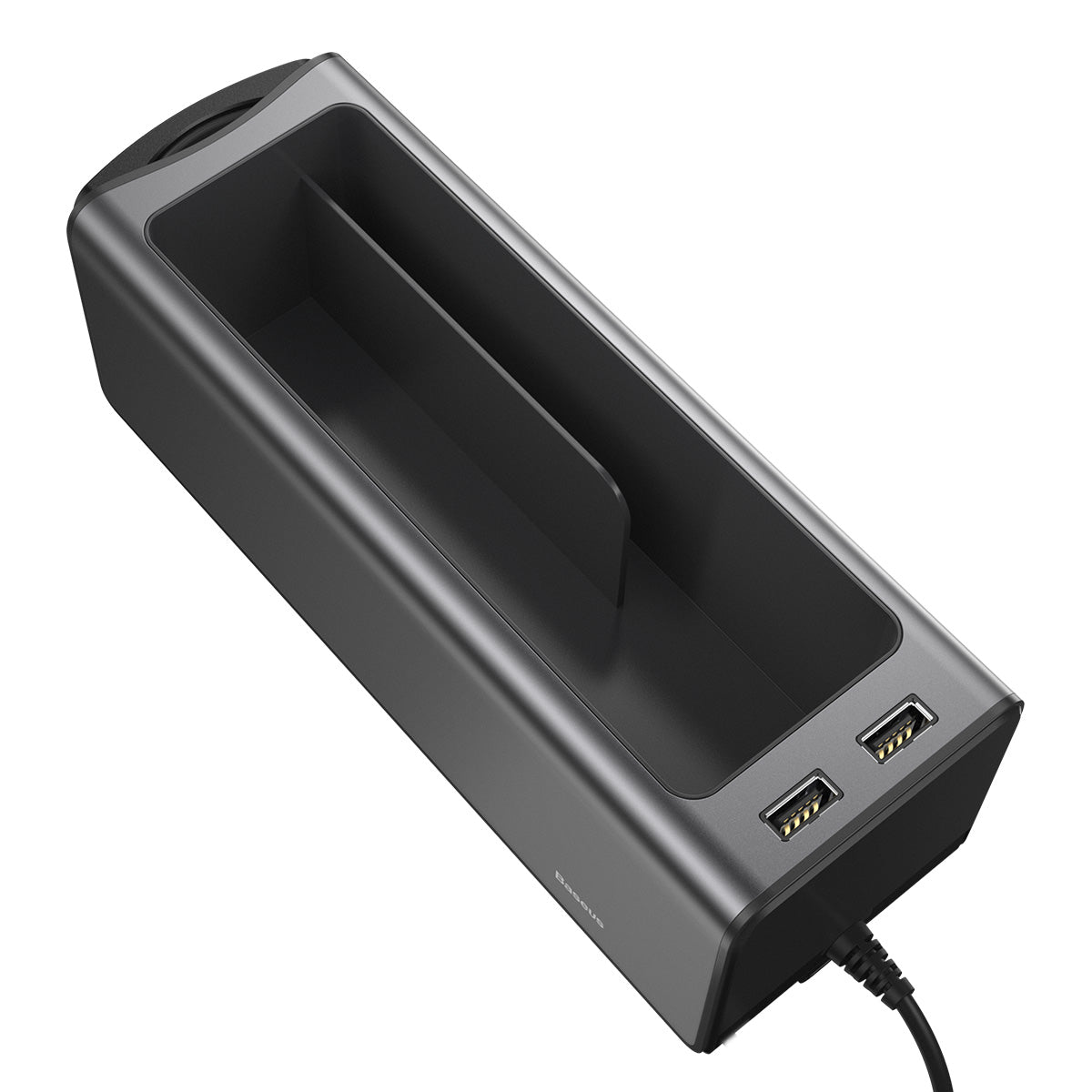 Baseus Deluxe Metal Armrest Console Organizer Dual USB Power Supply