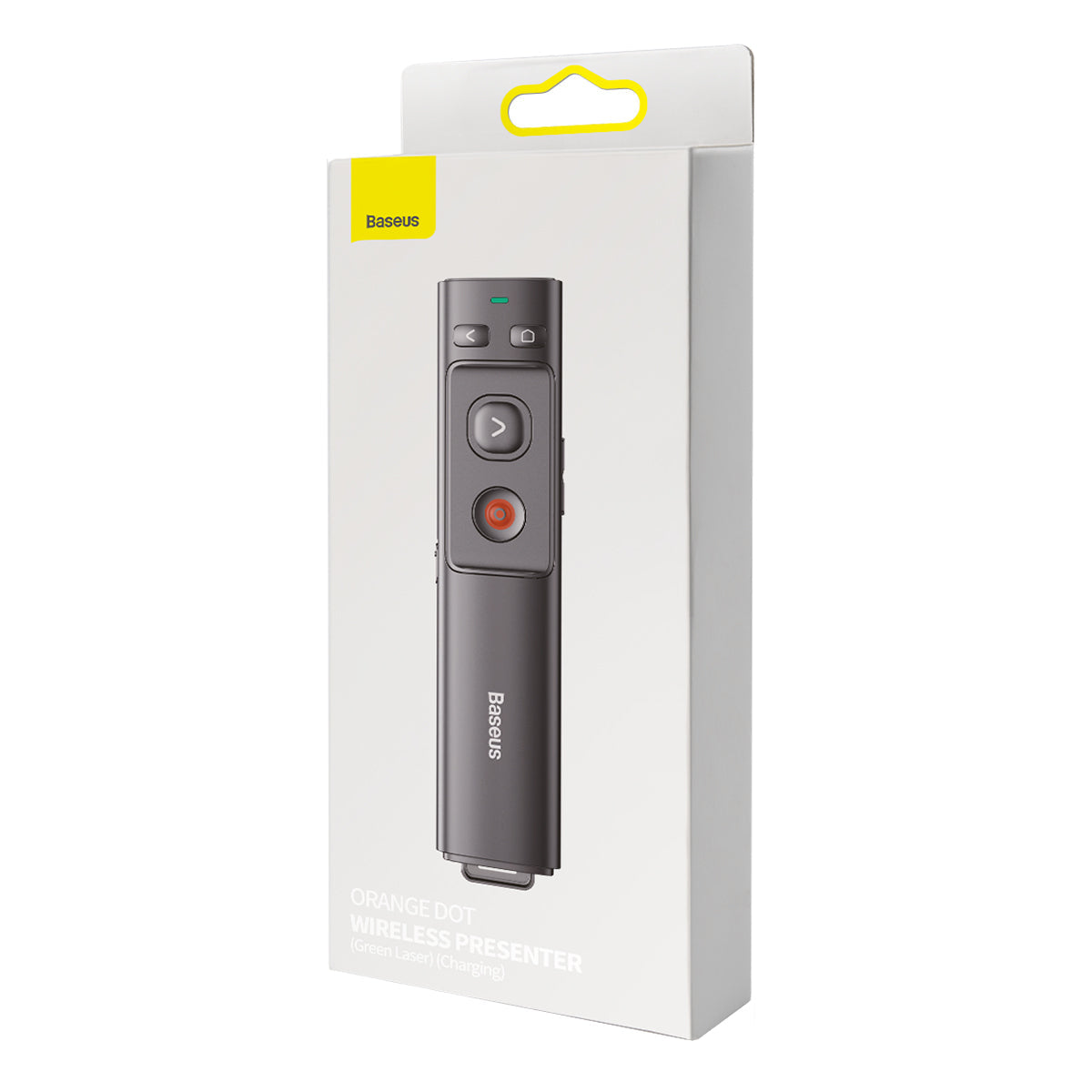 Baseus Orange Dot Wireless Presenter (Green Laser)(Charging) Grey