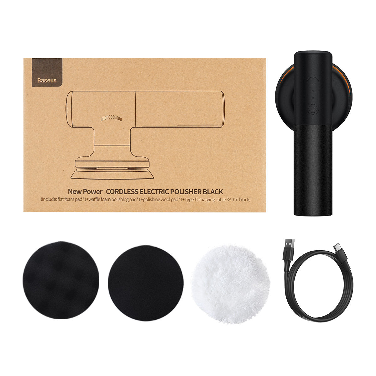 Baseus New Power Cordless Electric Polisher - Black
