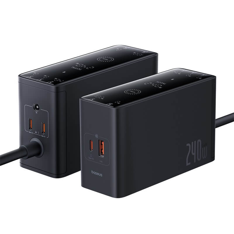 Baseus Digital GaN Intelligent Desktop Fast Charger 3C+U+DC 240W