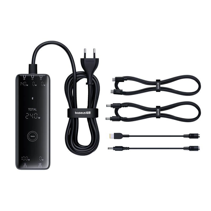 Baseus Digital GaN Intelligent Desktop Fast Charger 3C+U+DC 240W