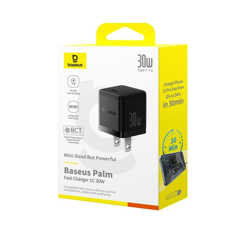 Baseus Palm Series Fast Charger 1C & U+C 30W US