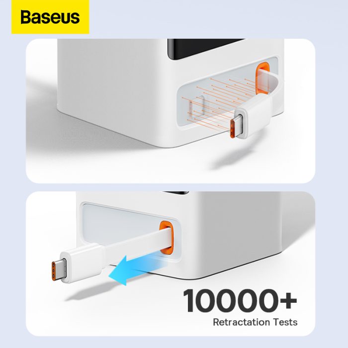 Baseus PowerCombo Digital PowerStrip 2AC+1U+1C+Retractable-C 65W