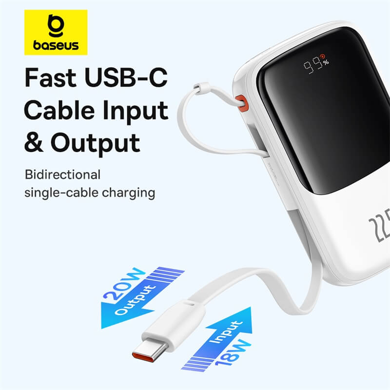 Baseus Qpow Pro+ Digital Display Fast Charge Power Bank 10000mAh 22.5W Type-C Edition