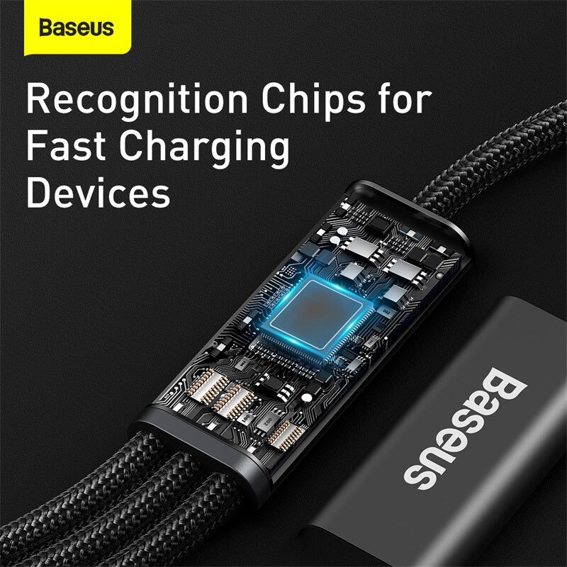 Baseus Rapid Series 3-in-1 Cable Type-C to M+L+C PD 20W