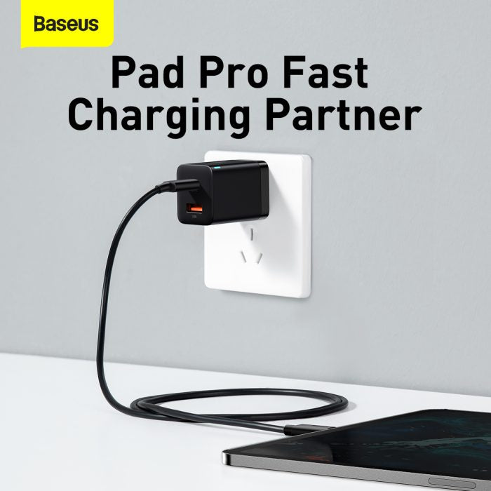 Baseus Super Si Pro Quick Charger Type C + USB 30W CN Black