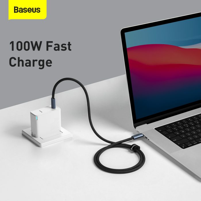 Baseus Flash Series USB4 Type C to Type  C Cable 100W 8K 1M Tarnish