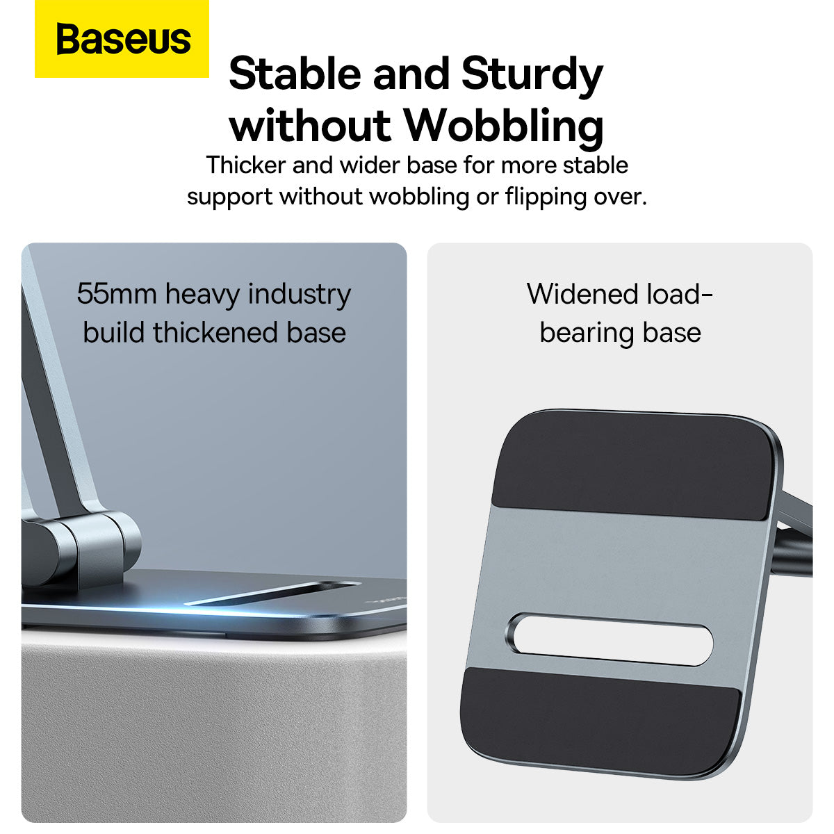 Baseus Desktop Biaxial Foldable Metal Stand (for Phones) Grey