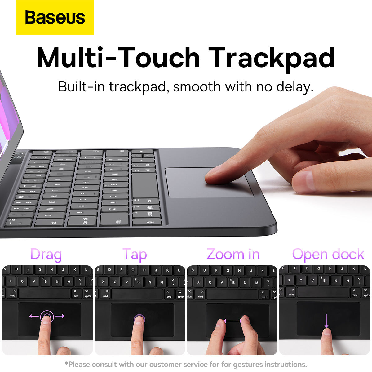 Baseus Brilliance Original Keyboard Case Pro (with Digital Display) For IPad Pro 12.9-inch（2018/2020/2021/2022）Gray