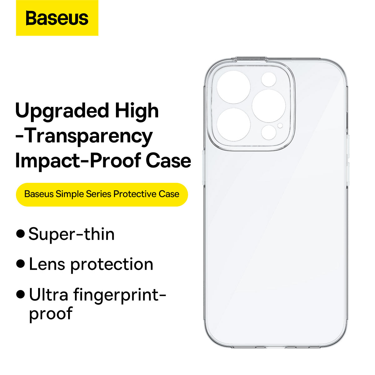 Baseus Simple Series Protective Case For 14 Pro Max 2022 6.7 inch Transparent