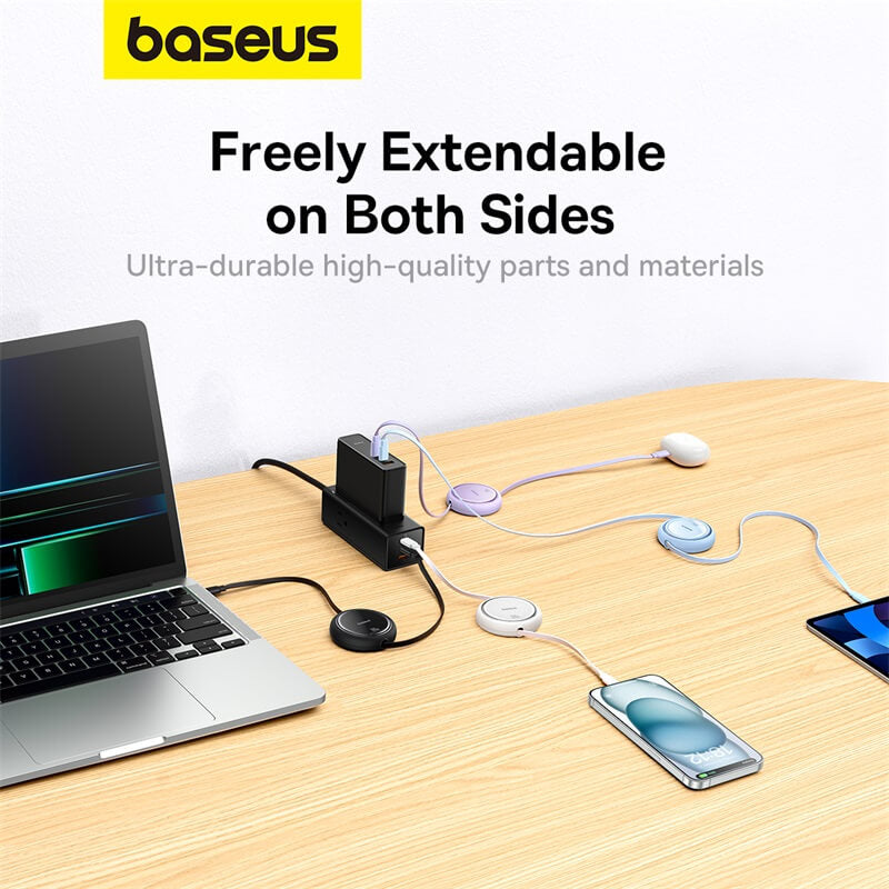 Baseus Free2Draw Mini Retractable Charging Cable Type-C to Type-C 100W