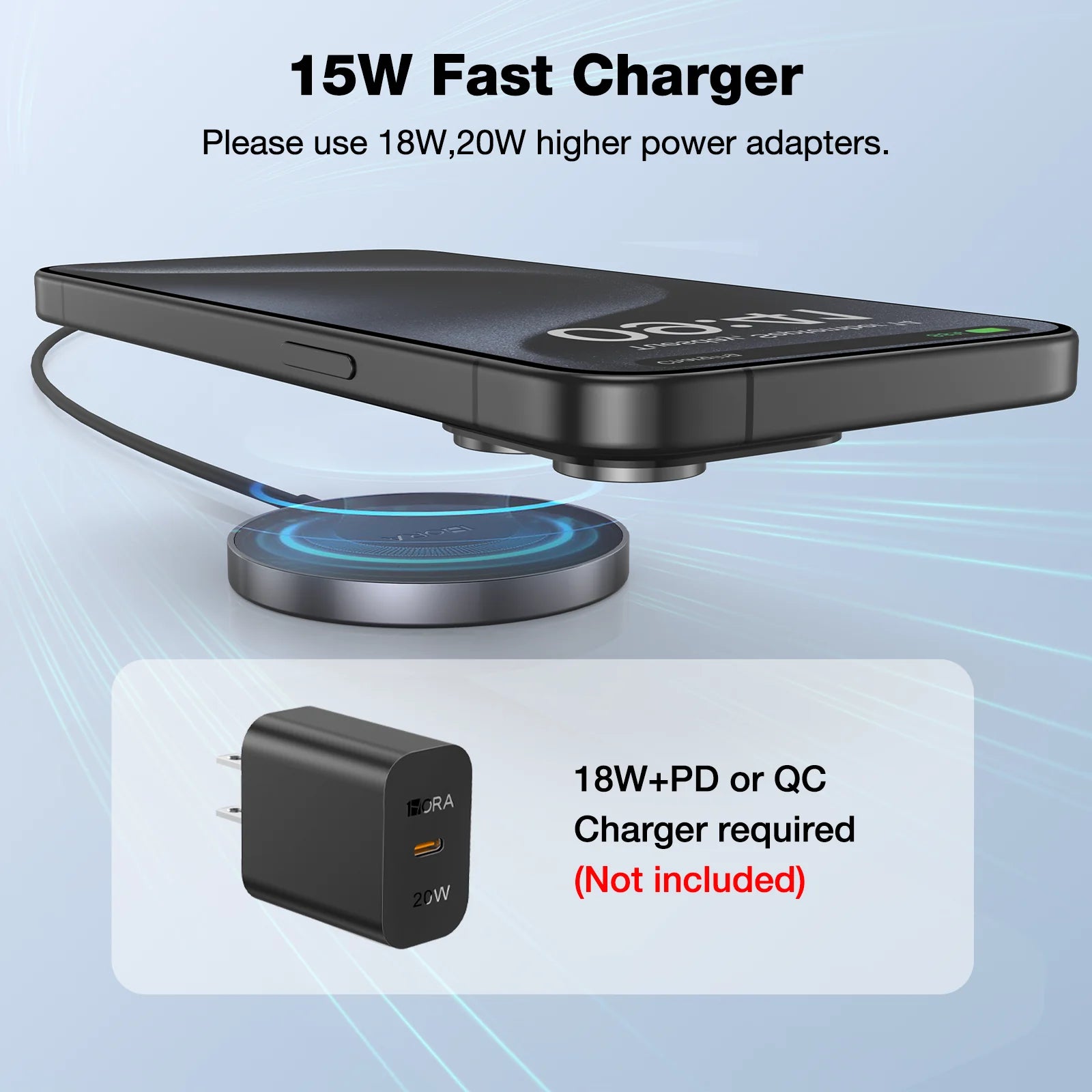 1HORA GAR281 Magnetic Wireless Charger 15W