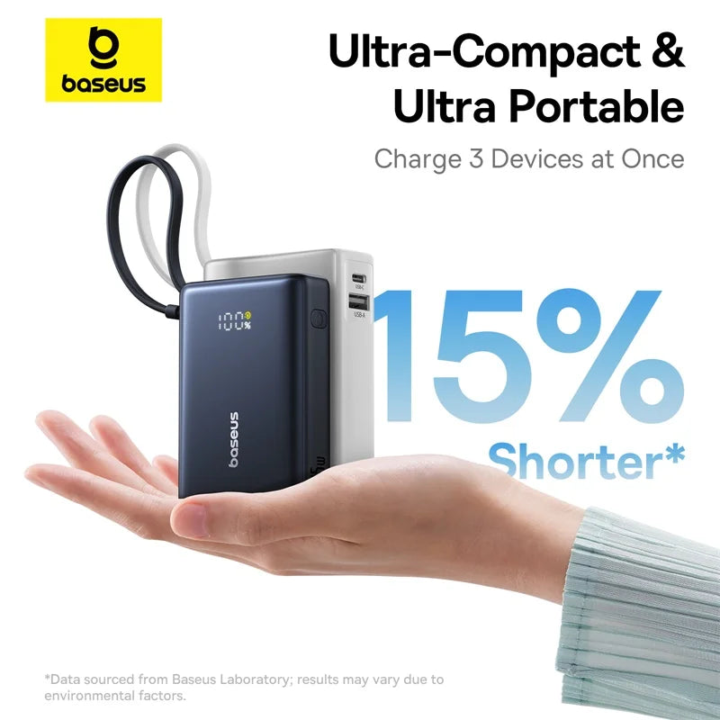Baseus PicoGo Digital Display Power Bank 10000mAh 45W Cosmic Black