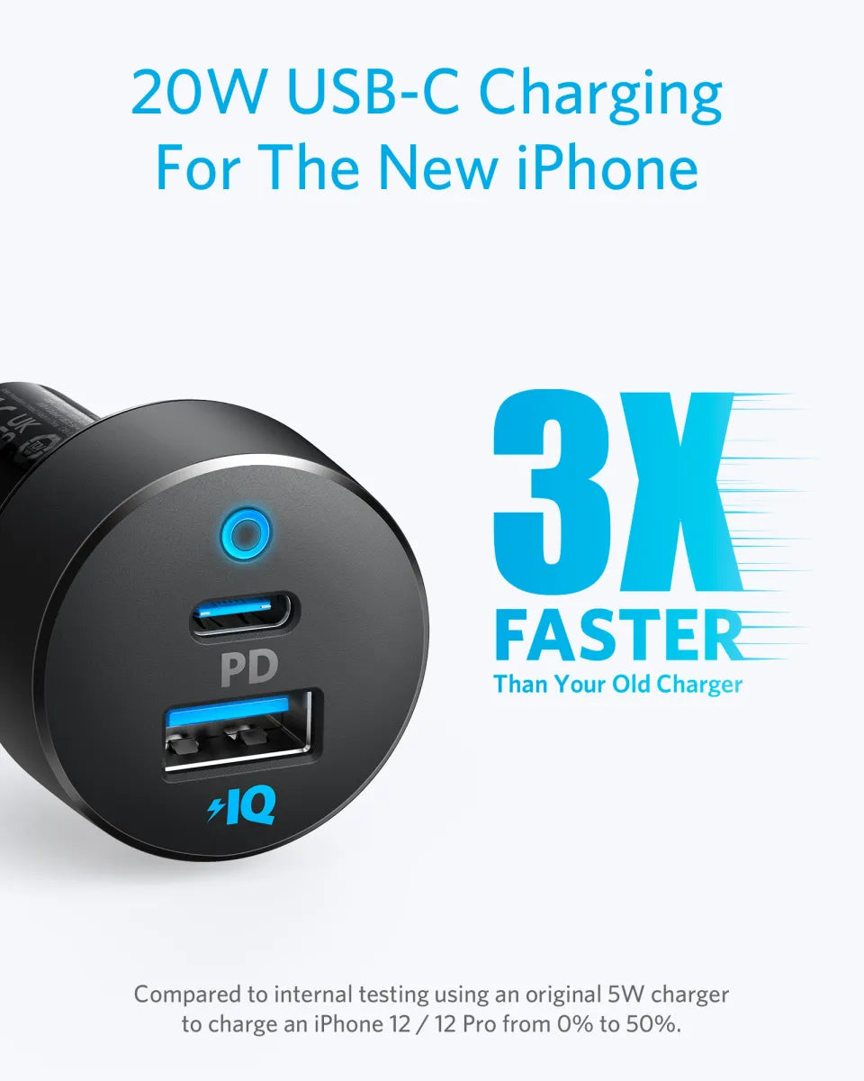 Anker PowerDrive PD+ 2 USB C 35W Car Charger