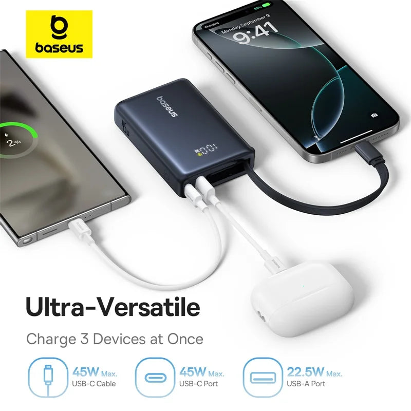Baseus PicoGo Digital Display Power Bank 10000mAh 45W Cosmic Black