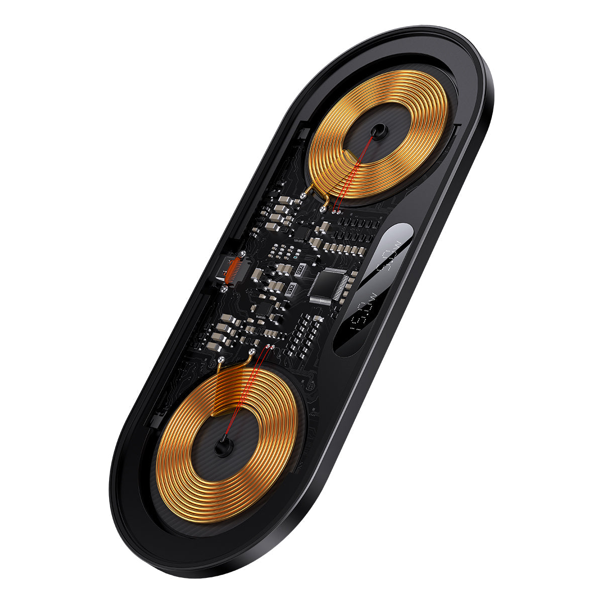 Baseus Digital LED Display 2 in 1 Wireless Charger 20W Black Universal