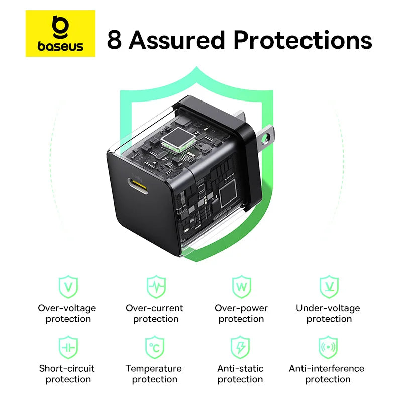 Baseus Palm Series Fast Charger 1C & U+C 30W US