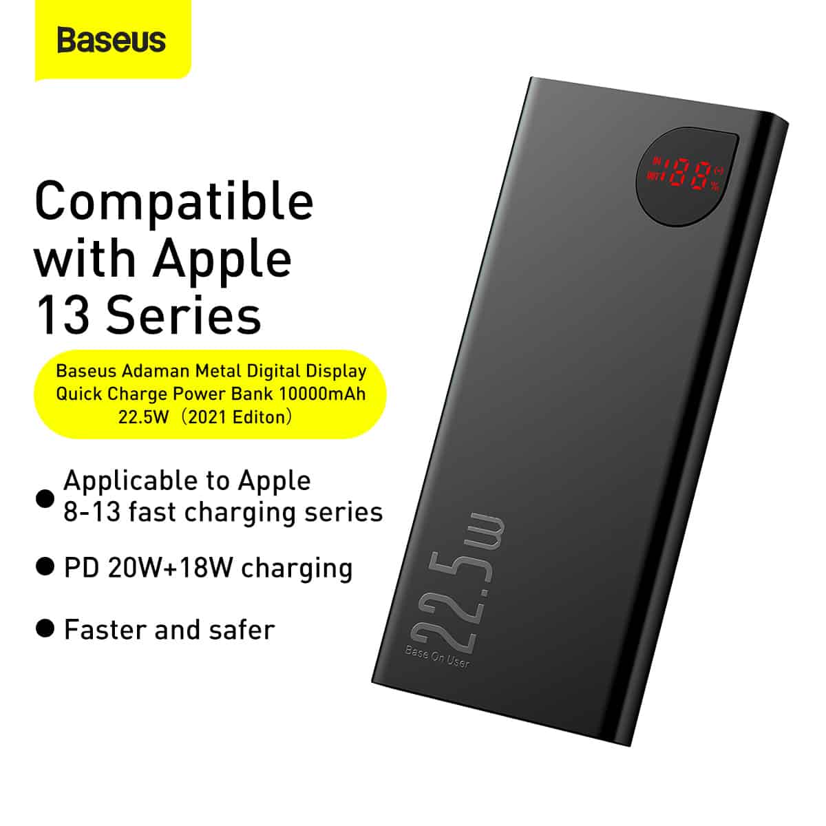 Baseus Adaman Metal 22.5W 20000mAh Fast Charging Power Bank