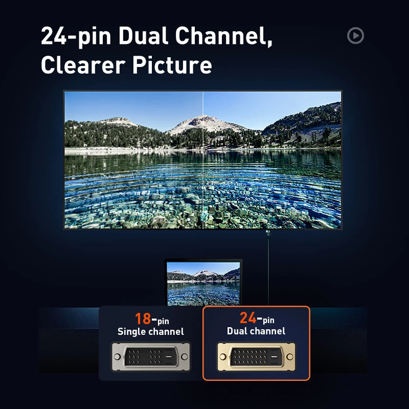 Baseus Enjoyment Series DVI Male To DVI Male Adapter Cable