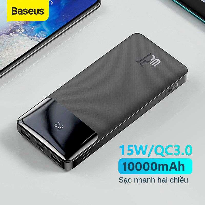 Baseus Bipow 10000mAh Digital Display Power bank 15W Black