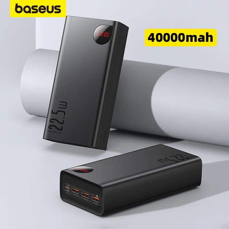 Baseus Adaman Metal Body Digital Display Quick Charge Power Bank 40000mAh 22.5W
