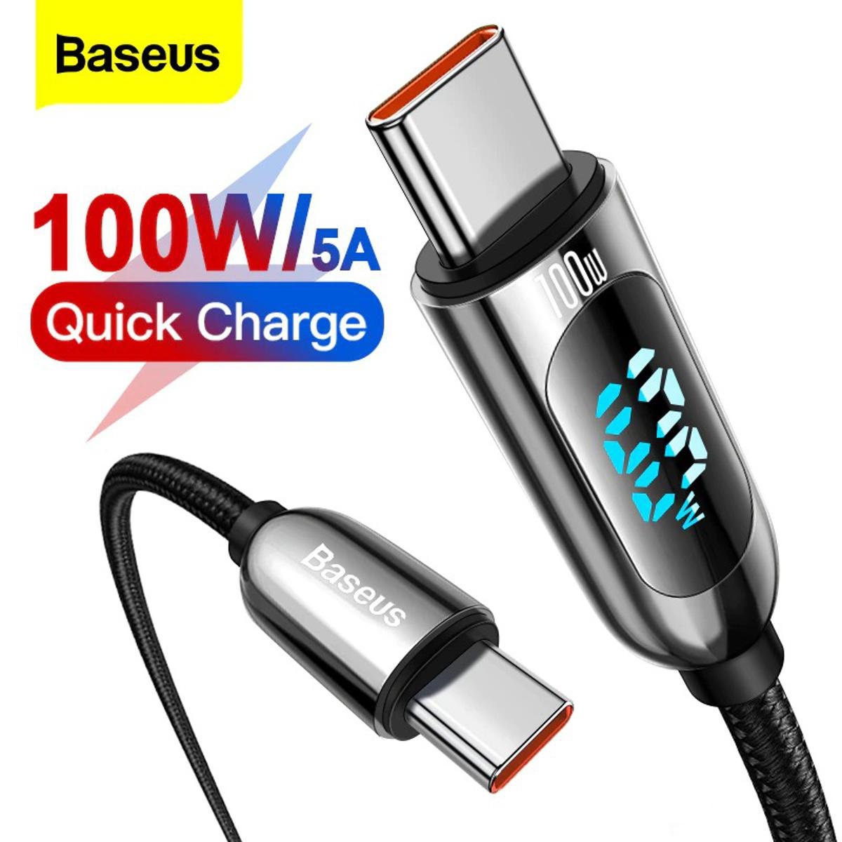 Baseus Display Fast Charging Data Cable Type-C To Type-C 100W