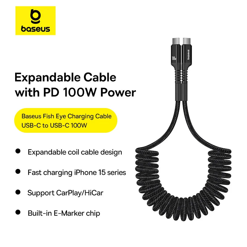 Baseus Fish-Eye Charging Cable USB-C to USB-C 100W