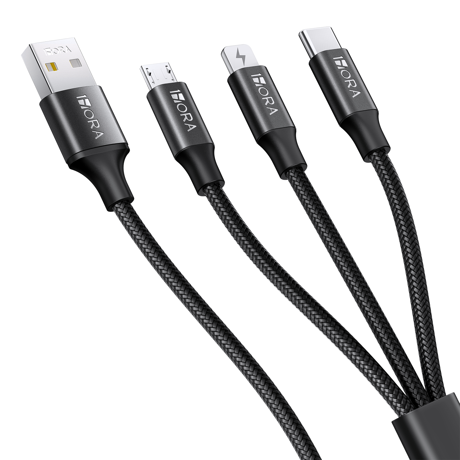 1HORA V8 Series/One to three data cable Black 1m (CAB259N)