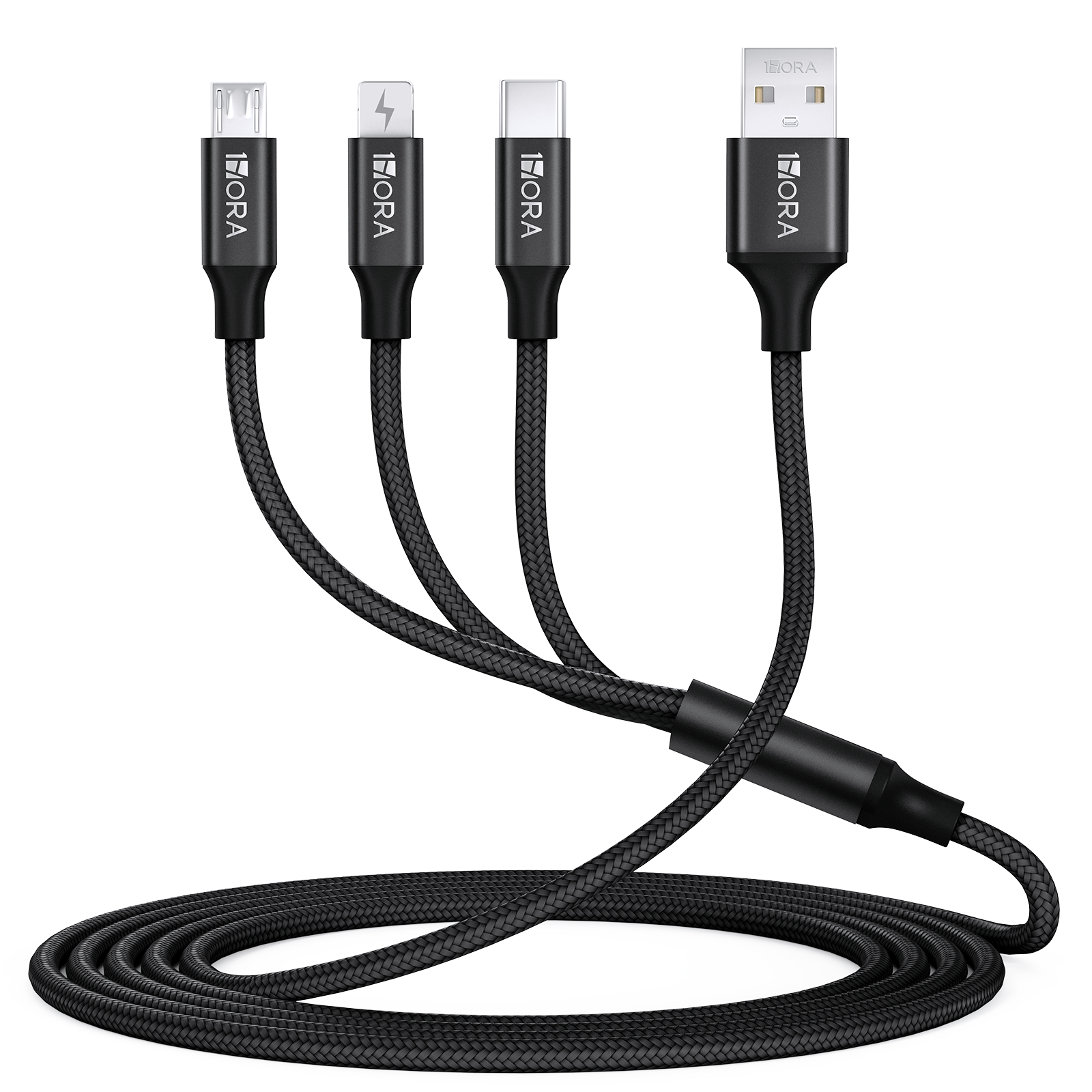 1HORA V8 Series/One to three data cable Black 1m (CAB259N)