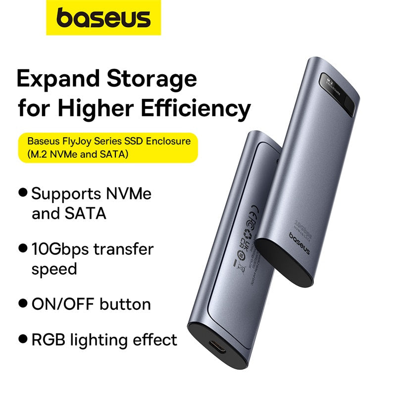 Baseus SSD Enclosure FlyJoy Series (M.2 NVMe and SATA)