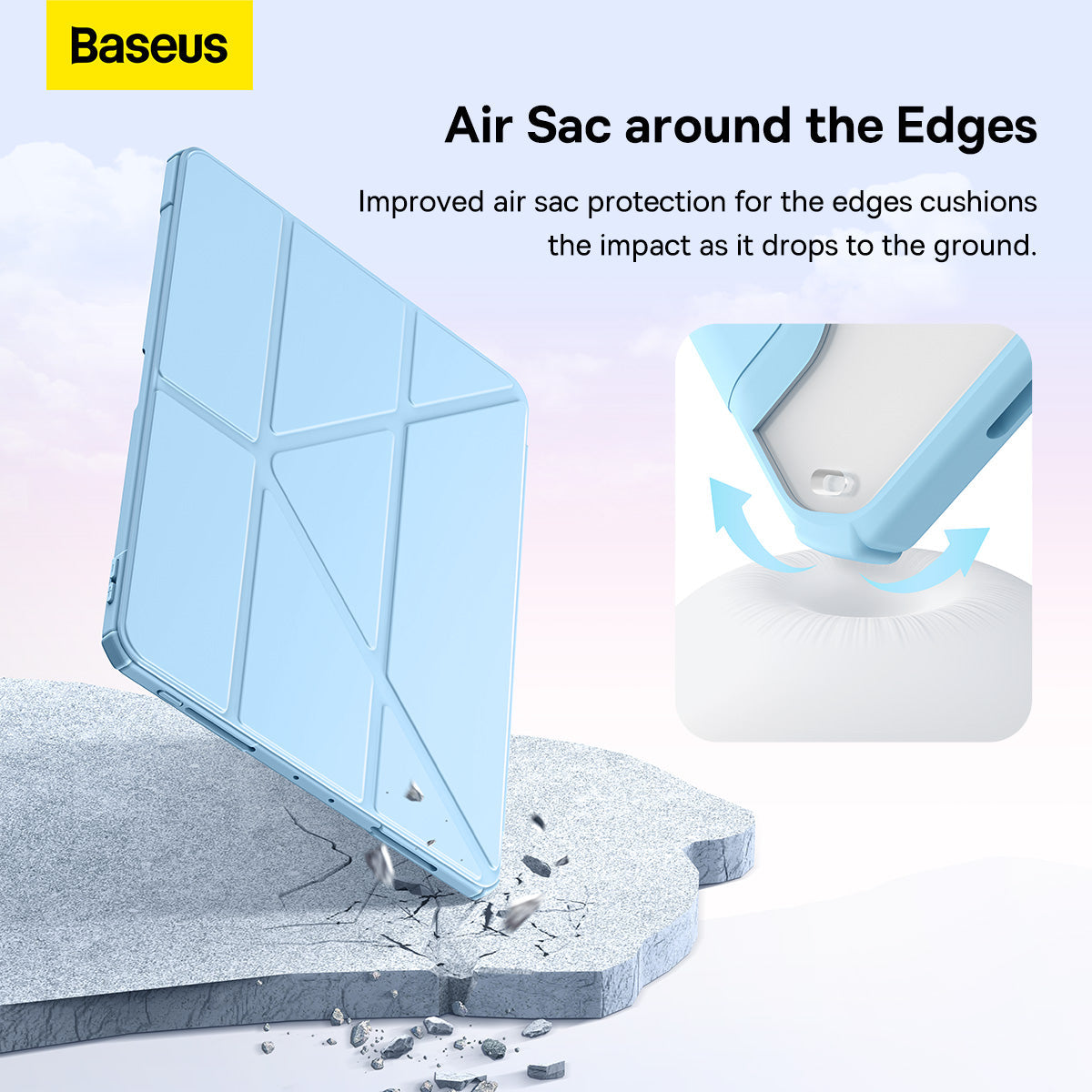 Baseus Minimalist Series Protective Case for IPad Pro 12.9-inch (2018/2020/2021/2022), Galaxy Blue