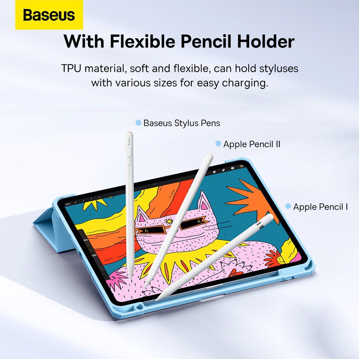 Baseus Minimalist Series Protective Case for IPad Pro 12.9-inch (2018/2020/2021/2022), Galaxy Blue