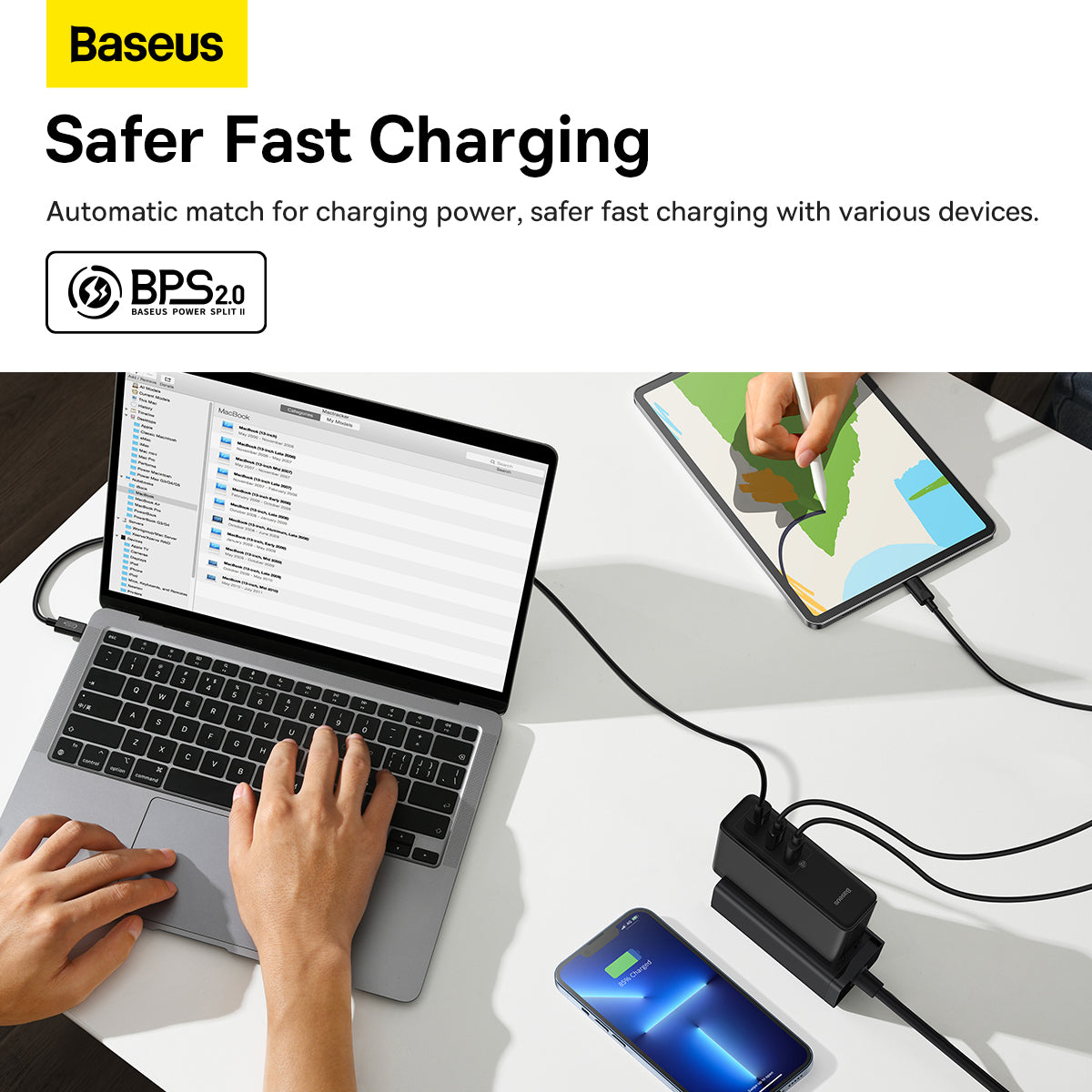 Baseus GaN5 Pro Fast Charger 2C+U 140W CN Black With Superior Series Fast Charging Data Cable Type-C to Type-C 240W（48V/5A) 1m Black