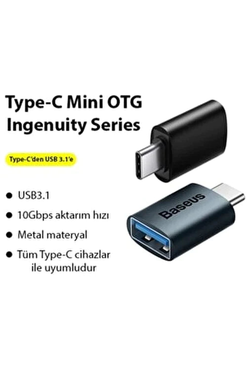 Baseus Ingenuity Series Mini OTG Adaptor Type-C to USB-A 3.1 Black