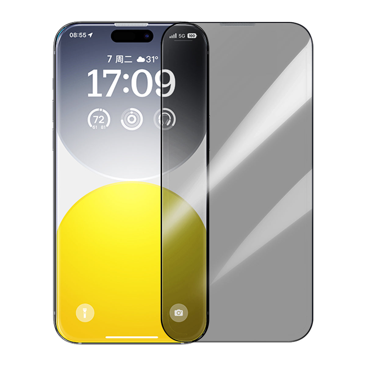 Baseus iPhone 15 Pro Tempered Glass Screen Protector Sapphire Series (Built-in Dust Filter), (Pack of 1, with cleaning kit and dust-proof installation tool)