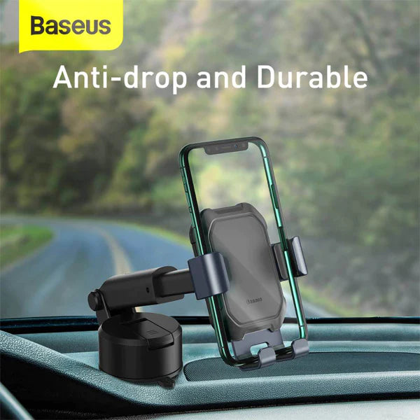 Baseus Tank Gravity Car Mount Holder With Suction Base Tarnish Black