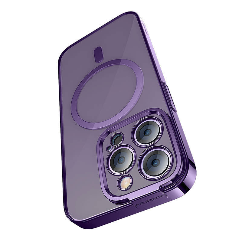 Baseus Glitter Series Magnetic Case for iP 14 Pro Max, Purple (Glass + Cleaning kit)