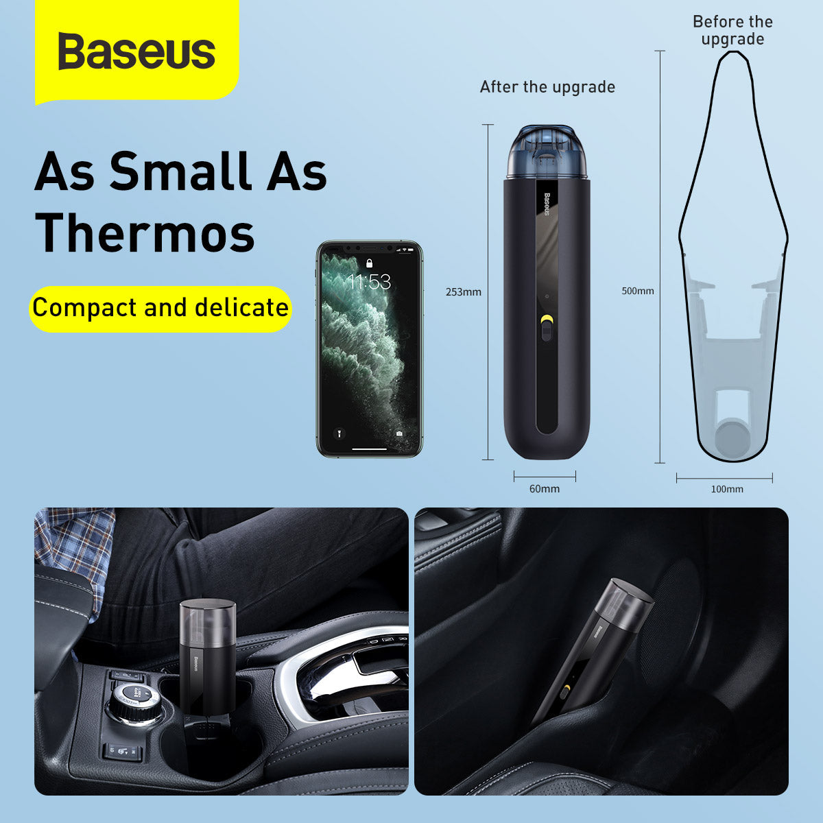 Baseus A2 Cordless Car Vacuum Cleaner 5000pa