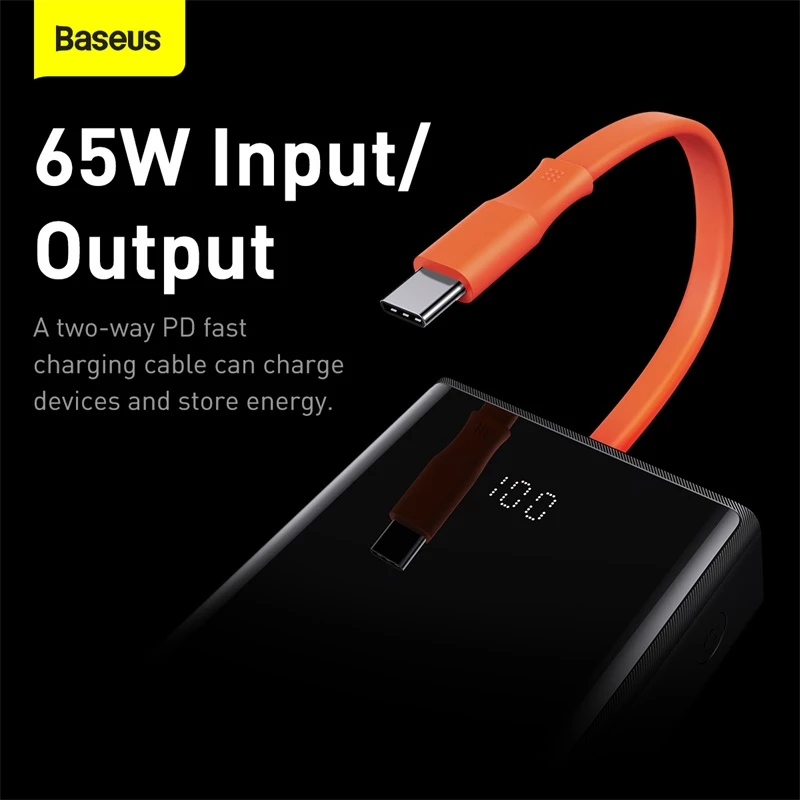 Baseus Elf Type-C 65W Three-Ports 20000mAh Power Bank