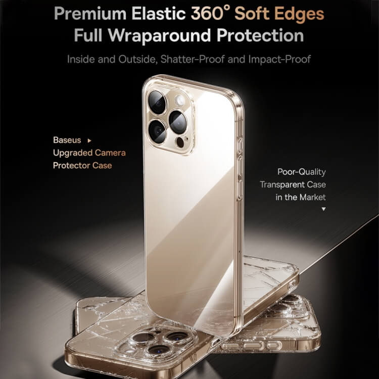 iPhone 16 Pro/16 Pro Max Phone Case with Lens Protector Baseus Simple Series