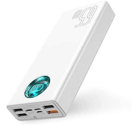 Baseus Amblight Digital Display Quick Charge Power bank 30000mAh 65W White